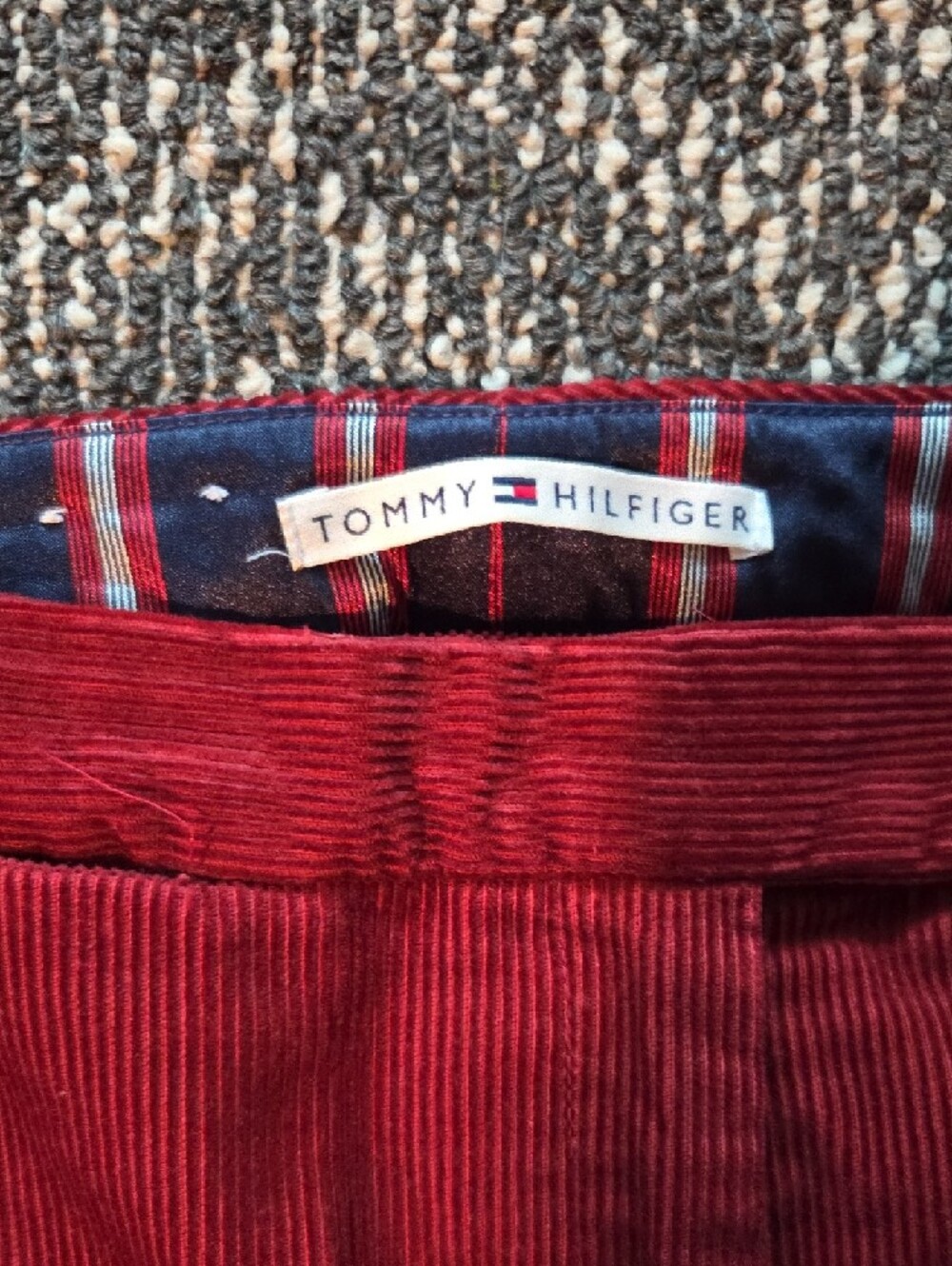 Tommy Hilfiger Red Corduroy Trousers
